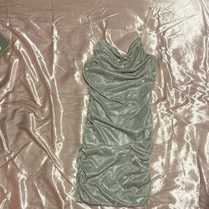 Elegant Silver Women's Dress